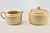 Bisque restaurant quality ceramic creamer & lidded sugar bowl. Marked “Buffalo China Cafe; Made In U.S.A.” Sugar bowl,...