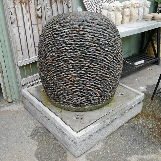 Transitional Large Pebble Ball Fountain For Sale - Image 3 of 6