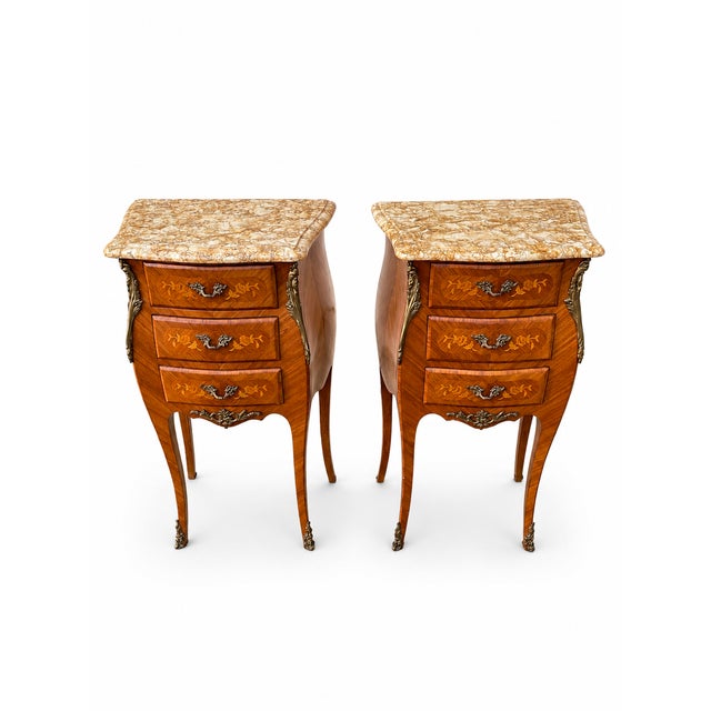 Louis XV Style Bedside Tables, 1890s, Set of 2 For Sale - Image 11 of 11