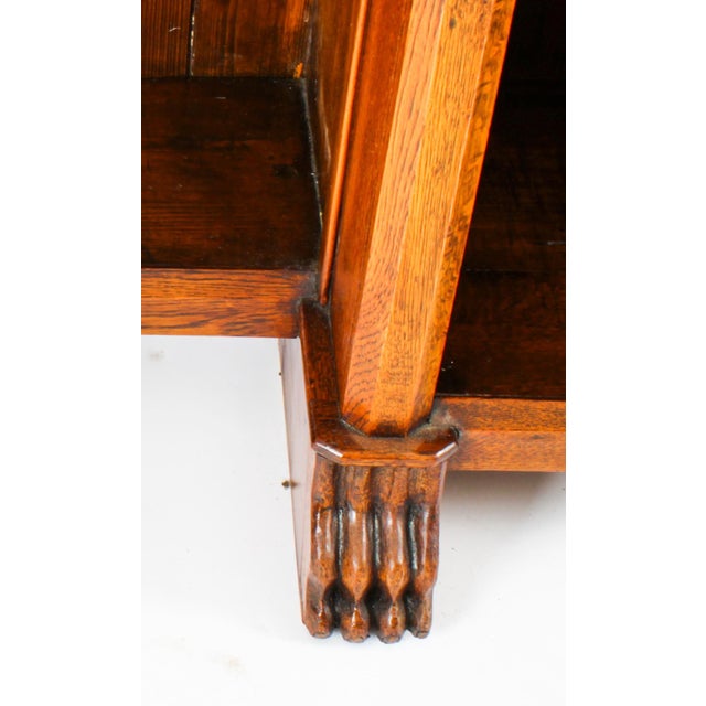 Antique Victorian Open Breakfront Bookcase, 1800s For Sale - Image 12 of 18