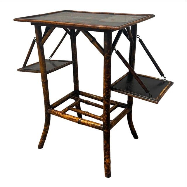 19th Century Tiger Bamboo Side Table For Sale - Image 4 of 12