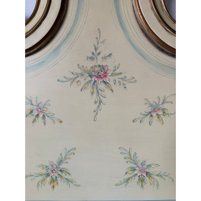 Ivory Vintage Karges Venetian French Provincial Style Carved Wood King Size Headboard For Sale - Image 8 of 14