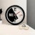 Geometric Wall Clock with Lacquered Black Frame from Veglia Borletti Milano, 1980s For Sale - Image 10 of 11