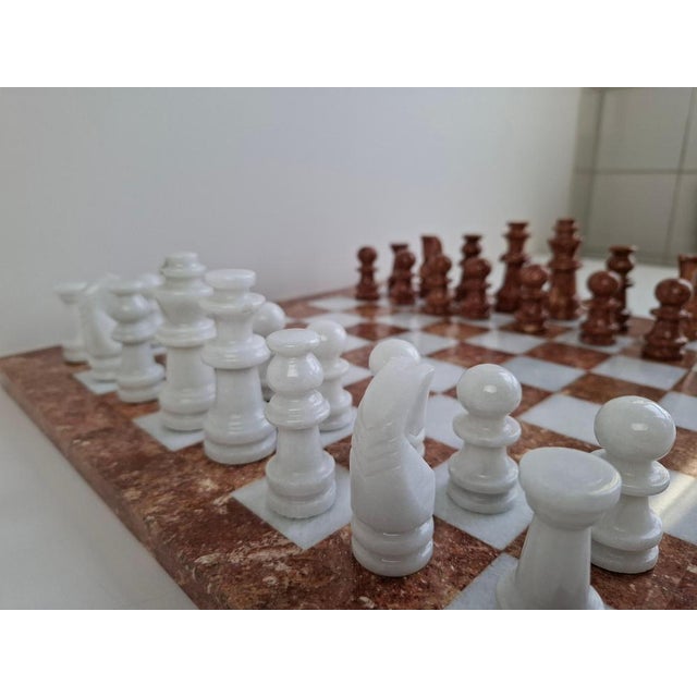 Mid-Century Modern German Marble Stone Chess Set, 1970s For Sale - Image 12 of 18