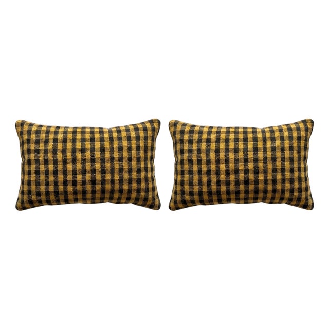Anatolian Lumbar Kilim Pillow Cover 16'' X 24'' - Set of Two For Sale