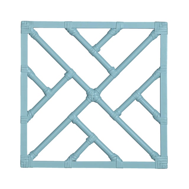Aqua Chippendale Writing Desk - Pool Blue For Sale - Image 8 of 9