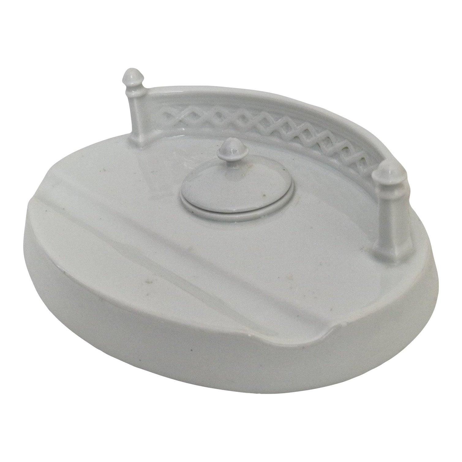 Mid Century French Limoges Porcelain Inkwell Chairish