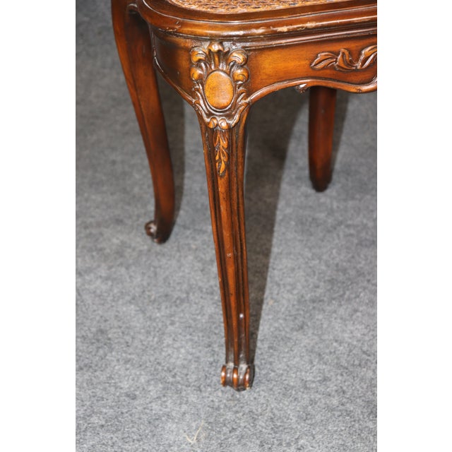 Pair Mid 20th C Louis XV Style Cane Back Side Chairs For Sale In Philadelphia - Image 6 of 10