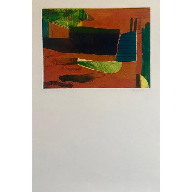 Contemporary Pierre Obando, Abstract Modernist Colorful Bold Monoprint Monotype Painting Print Pierre Obando, 1997 For Sale - Image 3 of 6