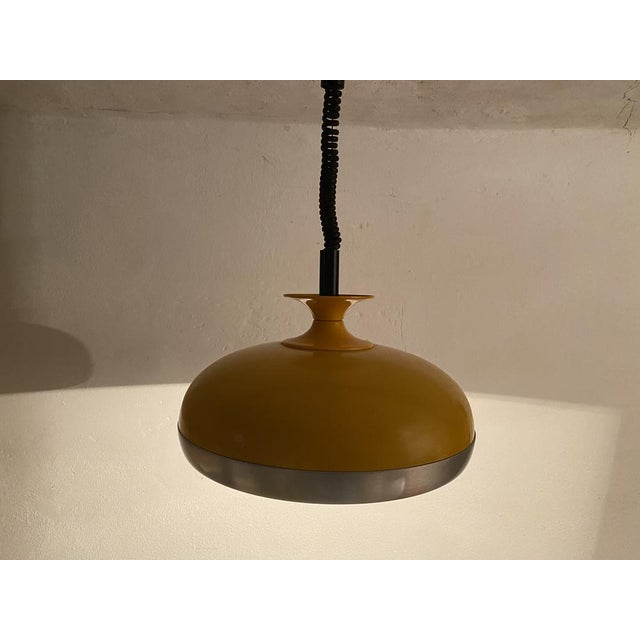 Vintage Space Age Hanging Lamp in Bright Yellow, 1960s For Sale - Image 16 of 18