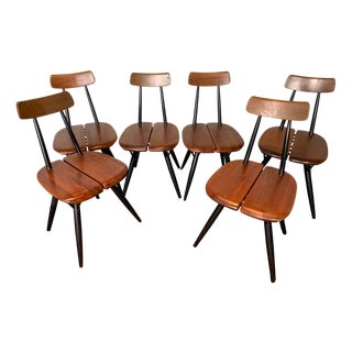 Pirrka Chairs by Ilmari Tapiovaara for Laukaan Puu, Set of 6 For Sale