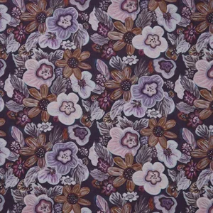 Boogie Oogie Oogie Plum Print on Cotton/Linen Blend Fabric