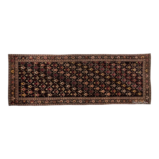 19th Century Russian Karabagh Handmade Wool Rug For Sale