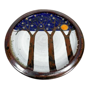 1980 Sunstone Gallery La Jolla Art Pottery Plate Cathra-Anne Barker