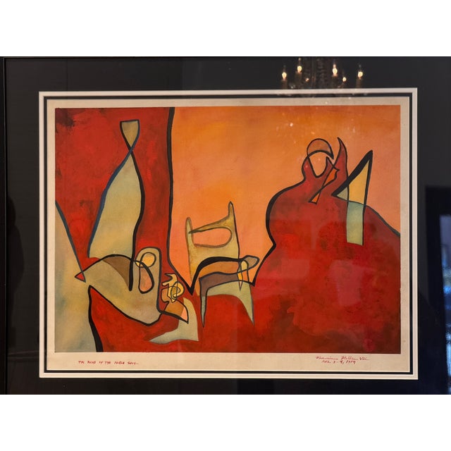 1980s Abstract Acrylic on Paper, “The Ruins of the Noble Soul” For Sale - Image 6 of 7