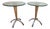 Pair Mid Century Modern Maple and Glass End Table For Sale
