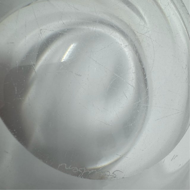 Mid 20th Century Signed Steuben Clear Crystal Catchall Small Bowl For Sale - Image 5 of 5