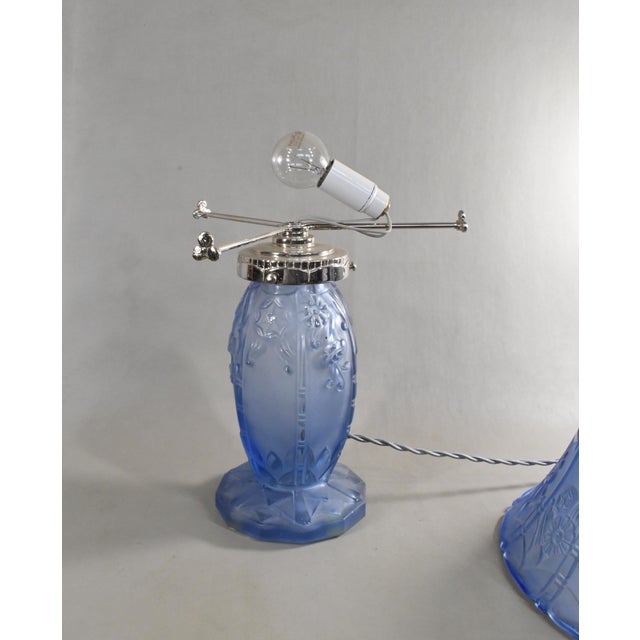 1930s Pierre d'Avesn Lorrain Daum French Art Deco Mushroom Table Lamp For Sale - Image 9 of 13