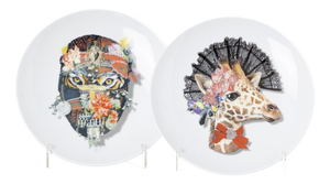 Porcelain Vista Alegre Plates by Christian Lacroix, Set of 2