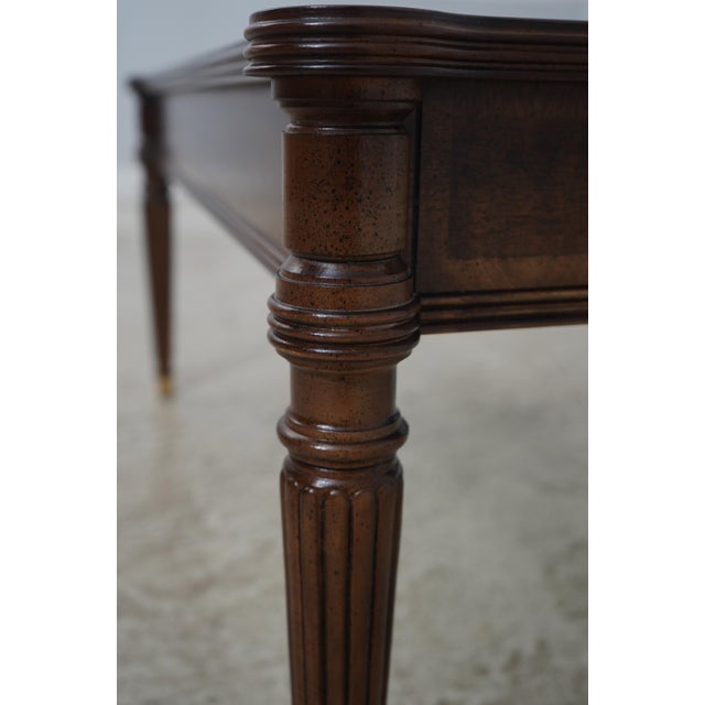 Henredon Sheraton Style Glass Top Coffee Table For Sale - Image 9 of 12