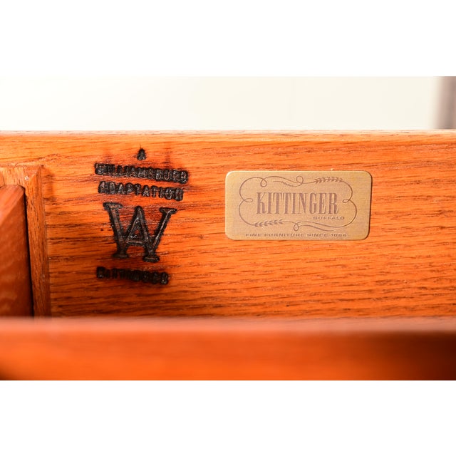 Kittinger Federal Mahogany Bow Front Sideboard Credenza or Buffet For Sale - Image 10 of 16