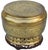 American Early 20th Century Hand-Engraved Moorish-Patterned Brass Box on Wooden Stand For Sale - Image 3 of 8