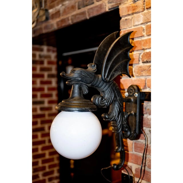 Wall Sconce Dragon Gargoyle For Sale - Image 4 of 9