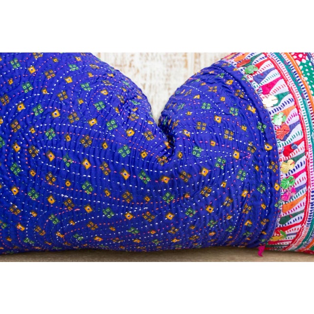 Kalya Antique Tribal Grain Sack Pillow For Sale - Image 4 of 9