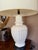 This listing is for a vintage, ceramic ginger jar table lamp with matching drum shade and porcelain finial. The lamp...