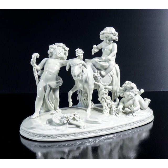 2000 - 2009 Porcelain Procession of Putti Sculpture from Capodimonte For Sale - Image 5 of 18