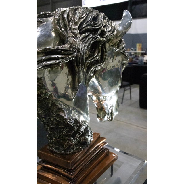 Ricardo Del Río for d'Argenta Silver-Plated Horse Head 10/500, 1994 - 23" H For Sale - Image 4 of 9