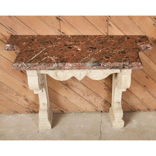 Pair of Dennis and Leen Hadrian Stone Marble Top Wall Consoles For Sale - Image 9 of 18