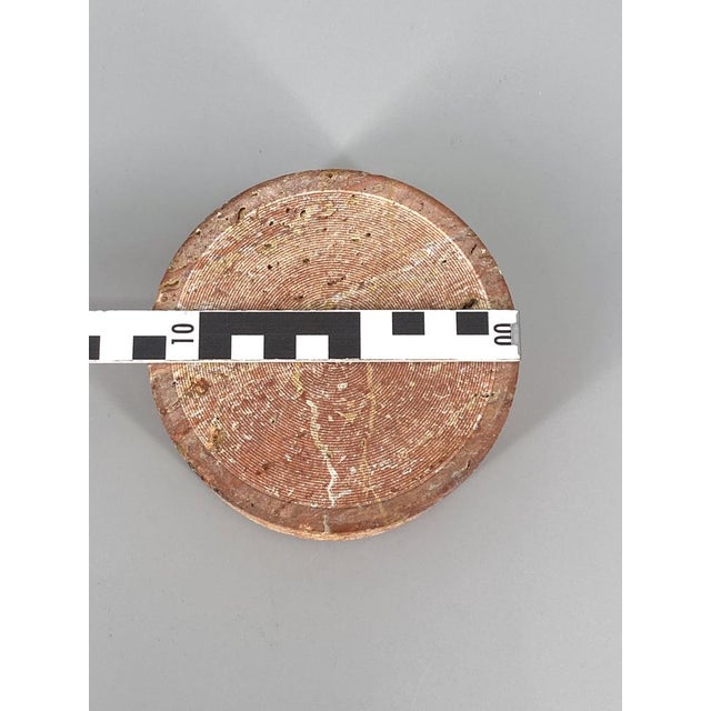 Lidded Box in Red Travertine by Up & Up, Massa-Carrara Italy, 1970s For Sale - Image 14 of 16