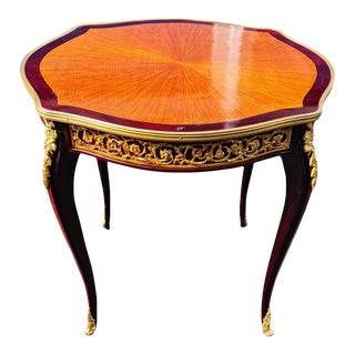 New Parquetry French Style Accent Tabel/Desk. Classic Accent Table For Sale