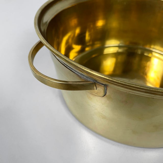 Mid-Century Modern Italian Brass and Glass Tableware Set by Gabriella Crespi, 1950s, Set of 2 For Sale - Image 13 of 18