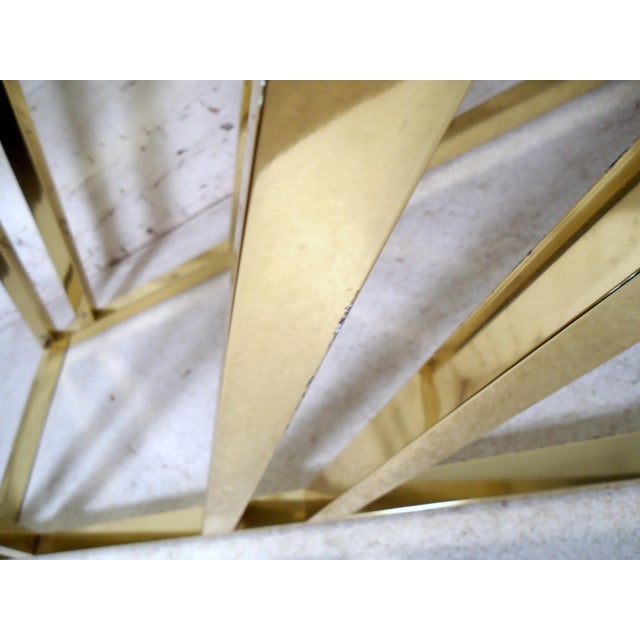 Gold 1960s Unique Vintage Modern Brass Console For Sale - Image 8 of 8