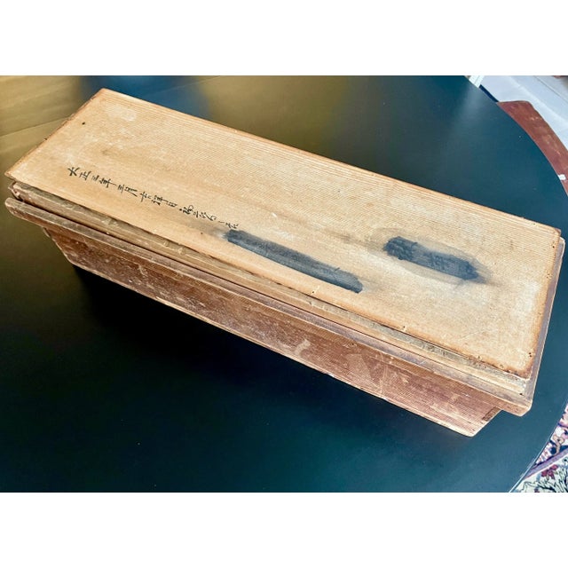 Taisho Period Japanese 6-Panel Table Screen With Custom Box, Calligraphy For Sale - Image 12 of 12