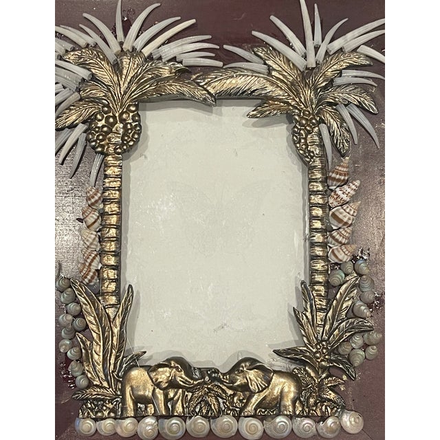 Vintage Tropical Coastal Sea Shells Photo Frame For Sale - Image 4 of 4