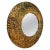 Gold Circular Textured Brass Art Mirror, 1970s For Sale - Image 8 of 8
