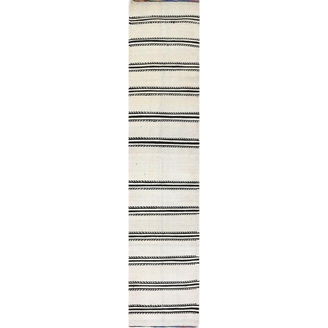 Vintage Swidish Style Flatweave Kilim Runner Area Rug 2'8"x 12' For Sale