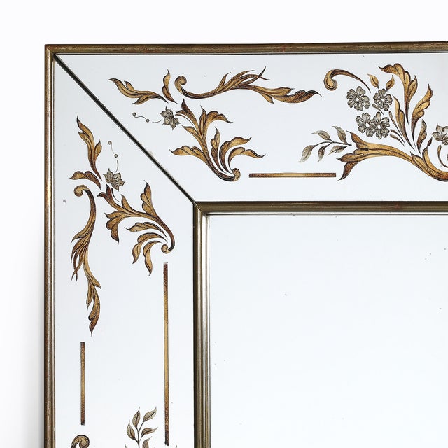 Art Deco Giltwood & Ornate Eglomise Border With Naturalist Motifs For Sale - Image 11 of 15