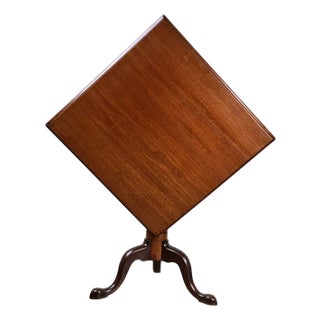 Antique Queen Anne Mahogany Tilt Top Breakfast Table C. Late 18th Century For Sale