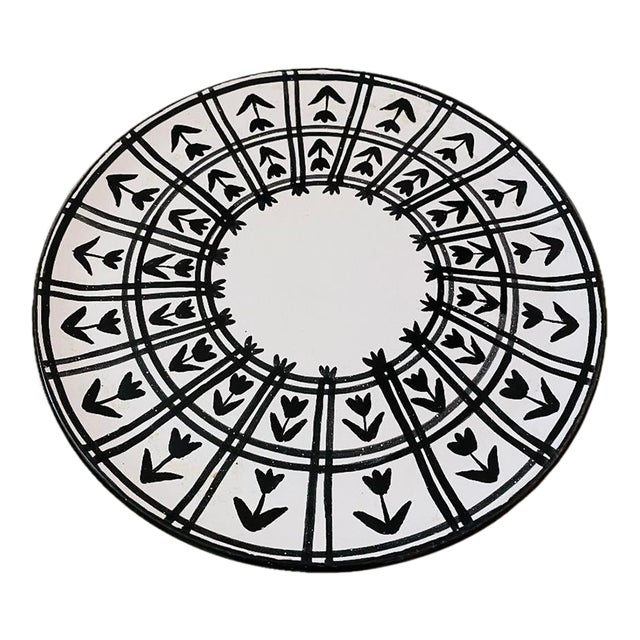 Vintage French Decorative Ceramic Platter For Sale