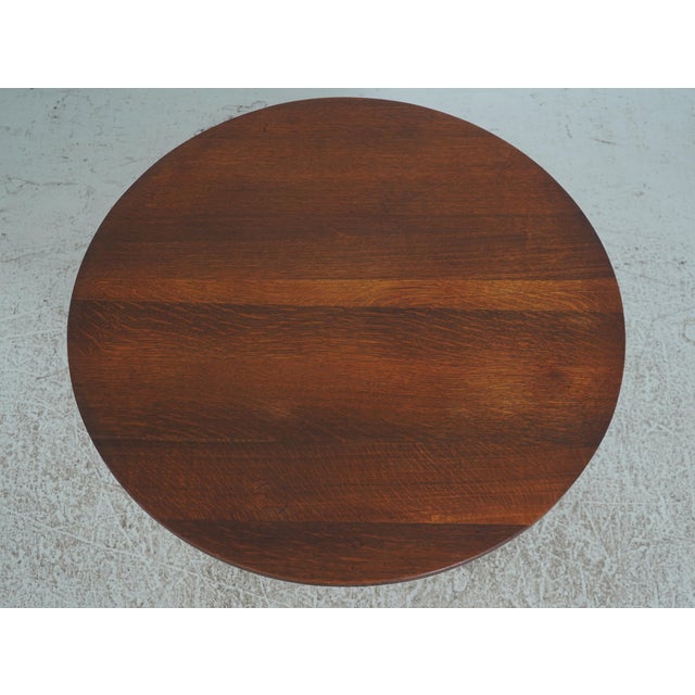 Traditional Gustav Stickley Antique 40 Inch Round Table For Sale - Image 3 of 13