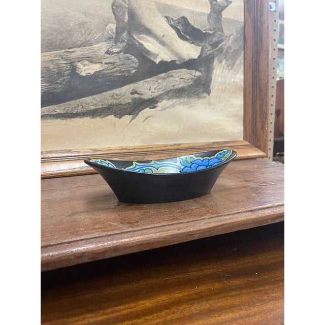 Imported Dish From Holland. Decorative Blue Floral Motif. Makers Mark on the Bottom as Shown. Vintage Condition Consistent...
