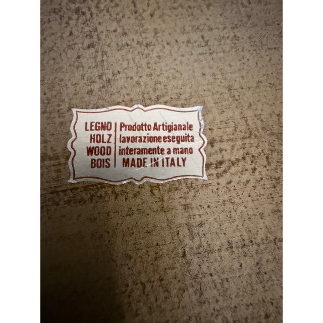 Vintage Italian Gold Leaf Wood Serving Tray For Sale - Image 10 of 10