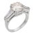 1960s Mid Century Gia 2.89 Carat Diamond Platinum Engagement Ring, Size 6 For Sale