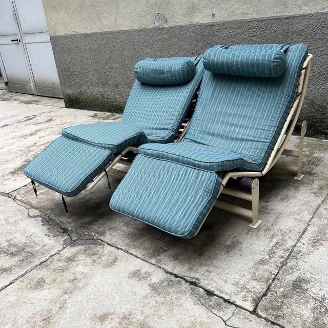 1980s Vintage Italian Double Chaise Lounge, 1980s For Sale - Image 5 of 18