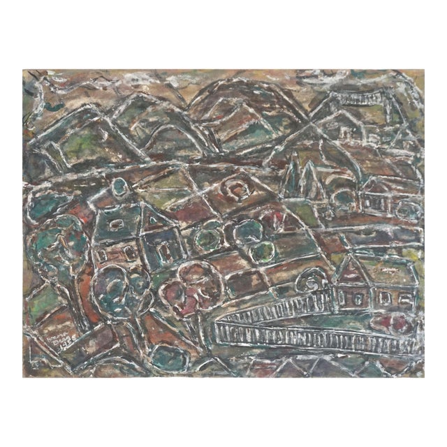 Abstract Expressionist Bay Area Hills Landscape by Honora Berg For Sale
