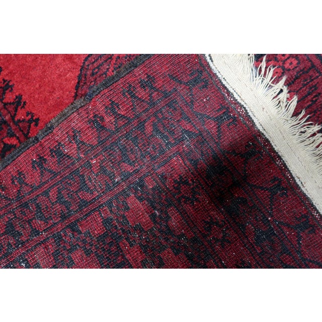 1920s, Antique Afghan Ersari Handmade Rug 4 X 6 For Sale - Image 4 of 14